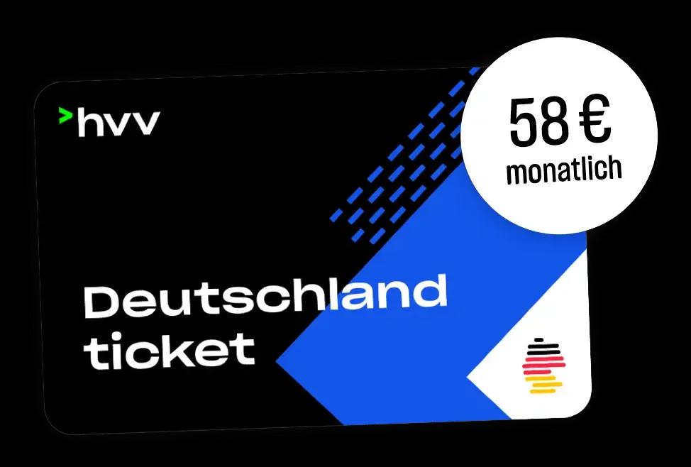 hvv Deutschlandticket Chipkarte 58 Euro monatlich Preis